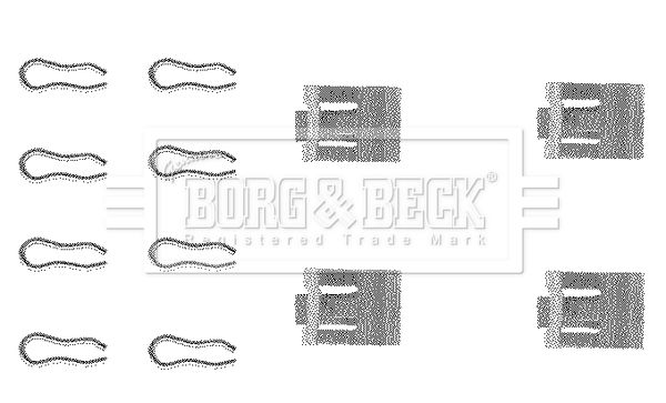 BORG & BECK Комплектующие, колодки дискового тормоза BBK1001